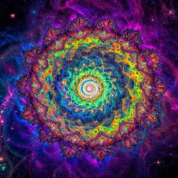 mandelbrot set galaxy! vibrant saturated colors!