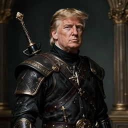 donald trump as vesemir from the witcher, artstation, by camille corot, cinematic, dramatic, filmic, 8 k, moody lighting, cinematic lighting, insanely detailed and intricate, hypermaximalist, elegant, ornate, hyper realistic, super detailed