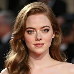 emma stone portrait by sandra winther, disney, cartoon face, attractive princess, stylish make up, highlights, glamorous, character art, digital illustration, soft and blurry