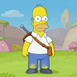 homer simpson in breath of the wild