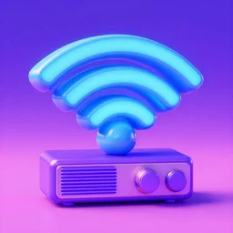 wi - fi, retrofuturism modem, vaporwave high resolution popular art, 9 0's