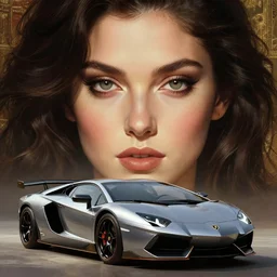Lamborghini, detailed, centered, digital painting, artstation, concept art, donato giancola, Joseph Christian Leyendecker, WLOP, Boris Vallejo, Breathtaking, 8k resolution, extremely detailed, beautiful, establishing shot, artistic, hyperrealistic, beautiful face, octane render, cinematic lighting, dramatic lighting, masterpiece