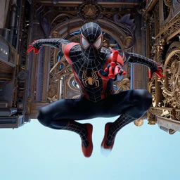 donald glover as spider - man, by weta digital, by weta fx, by wlop, cinematic, dramatic, intentional camera movement, ektachrome, perspective, colorful, tones of black, light blue foreground, post - production, vfx, insanely detailed and intricate, hypermaximalist, elegant, ornate, hyper realistic, super detailed