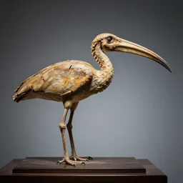 long beak bird fossil, studio lighting