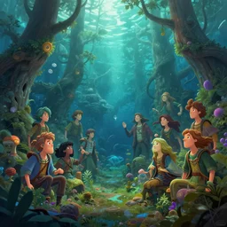 underwater forest, highly detailed, magic fantasy, digital art, vibrant colors, keyframe illustration, trending on artstation, andreas rocha, sylvain sarrailh, darek zabrocki, finnian macmanus, dylan cole, liang mark, albert bierstadt, sung choi, peter mohrbacher, greg rutkowski