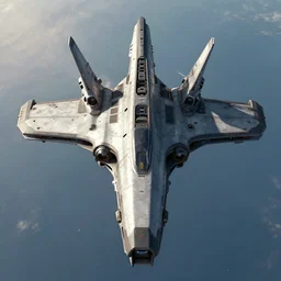 cinematic screenshot of the aegis gladius, star citizen, top down view, concept art, artstation