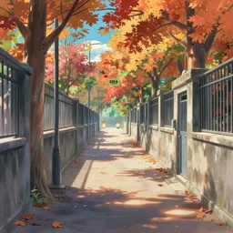 a wholesome animation key shot of a cute empty day time september prison walkway, studio ghibli, pixar and disney animation, sharp, rendered in gouache painting, anime key art by greg rutkowski, bloom, dramatic, dynamic lighting