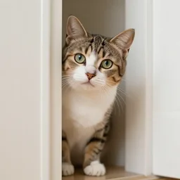 cat peekaboo,