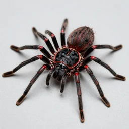 black colored spider tanks with red stripes, high resolution