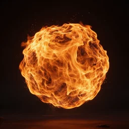 professionnal macro photography highly detailed burning fireball, floating in the air. spell, magic, fantasy art, uhd, hq, octane render, greg rutkowski, artstation, studio shot.