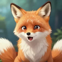 furry art, shocked embarrassed female anthro fox, fursona commission, photorealistic, makoto shinkai, furaffinity, portrait