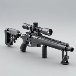 a 3 d printed barrett 5 0 cal sniper rifle, hd, hyper realistic, rendered in unreal engine 5 at mex resolution.