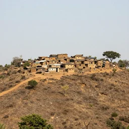 old West African village on top of a mountain