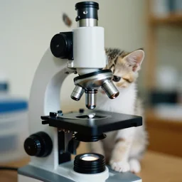 microscope photo of micro kitten, 35 mm,