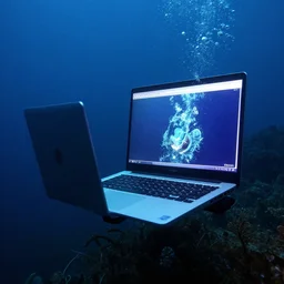 a computer underwater