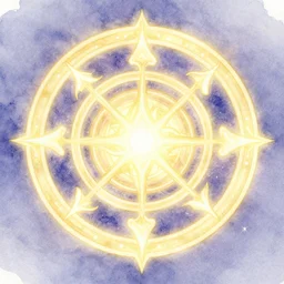 glowing demonic magic circle, watercolor concept art