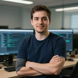 portrait of average java developer, photograph