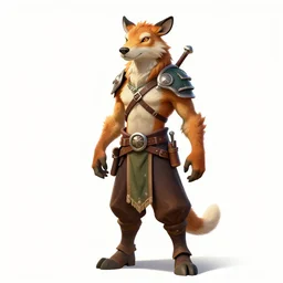 human with animal head, ultra detailed fantasy, dndbeyond, bright, colourful, realistic, dnd character portrait, full body, pathfinder, pinterest, art by ralph horsley, dnd, rpg, lotr game design fanart by concept art, behance hd, artstation, deviantart, hdr render in unreal engine 5