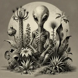 hyper - detailed matte illustration of alien botany by tuco amalfi