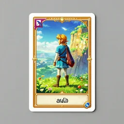 a colorful pattern of card of zelda, one piece