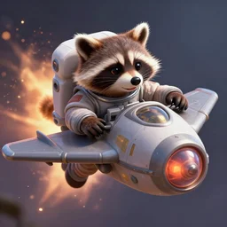 closeup 2 8 mm anthropomorphic raccoon astronaut flying a space fighter, mass effect, particle effects, digital painting, concept art, matte, sharp focus, volumetric lighting, illustration, hearthstone, artgerm, moebius, wlop, craig mullins, alphonse mucha