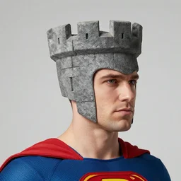 superhero with a head that is castle battlements shaped by robert kirkman