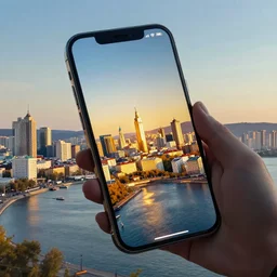 dynamic smartphone photo of vladivostok city in far future, sci - fi, great composition, golden ratio