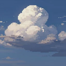 landscape, cloud, sky, pixelart style,