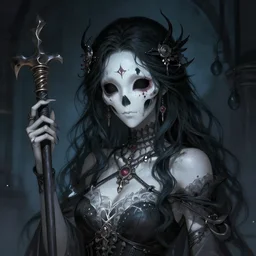 The Goddess of Death, digital art, trending on Artstation