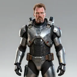Walter White in futuristic battle armour, 4k digital art, highly detailed, concept art