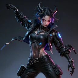 a portrait of a evil animedancing techno - style, cyberpunk concept art, trending on artstation, highly detailed, intricate, sharp focus, digital art, 8 k