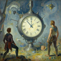 complex alien technology that can control time, used to travel back in time or to slow down time by marius borgeaud and pierre puvis de chavannes