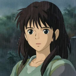 anime girl, rainy backdrop, art by studio ghibli and ilya kuvshinov, portrait, intricate, volumetric lighting. highly detailed, sharp focus, digital painting, trending on pixiv fanbox, trending on artstation, concept art, sharp focus, illustration art by artgerm and greg rutkowski and alphonse mucha