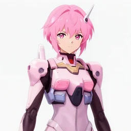 An anime portrait of Ssunbiki as a woman in a Gundam suit with glowing pink from Skyrim, by Stanley Artgerm Lau, WLOP, Rossdraws, James Jean, Andrei Riabovitchev, Marc Simonetti, and Sakimichan, artstation