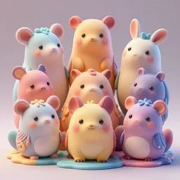 highly detailed sureal cute animals made from hiper detailed pastel colour melting wax, cinematic, 8 k, octane, redshift, unreal 5, artstation, behance, deviantart, vray, well rendered : 1 by ellen jewett, 4 k resolution, trending on artstation, very very detailed, masterpiece, stunning