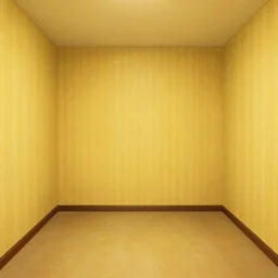an empty room with yellow wallpaper with no people in it, a detailed matte painting by richard benning, pixiv, postminimalism, hall of mirrors, matte painting, creepypasta