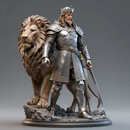 an ultra detailed life size sculpture of king richard the lionhearted, epic anime fantasy, 8 k, volumetric lighting, smooth, highly detailed, digital illustration, octane render, art by jeong seon and greg rutkowsi, artstation