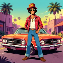life in the 80s, digital art in the style of Mad Dog Jones