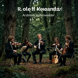 a fine art photograph titled in the woods of Kroandal, inspired by the music of Andreas Vollenweider, highly realistic and detailed, intricate, cinematic lighting (1993)