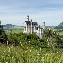 beautiful landscape and castle further away