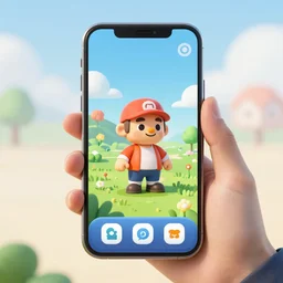 a mobile game style game character