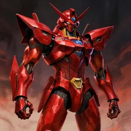 the last red warrior , Artwork by Akihiko Yoshida, cinematic composition