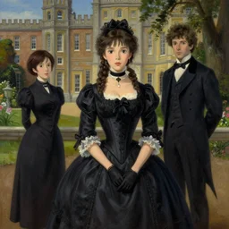 victorian britain 1 8 3 0, florence nightingale, private ball at embley park, finely detailed perfect art, gapmoe yandere grimdark, bridgerton, painted by greg rutkowski makoto shinkai takashi takeuchi studio ghibli