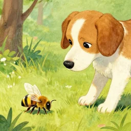 amber heard's dog stepping on a bee by greg rutkowski