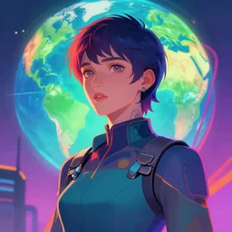 superintelligent ai taking over the world, trending on artstation, sci - fi, colorful, portrait
