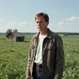 “Agent Cooper in a Russian countryside, 35mm, cinematography”
