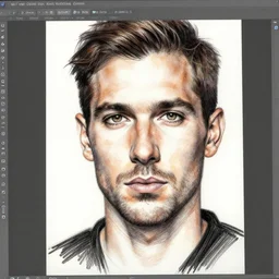 portrait drawn in coreldraw
