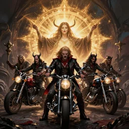 photographic version of : biker vampires, gangrel, circle of the crone, illustration from a world of darkness vampire : the requiem source book ( by white wolf )
