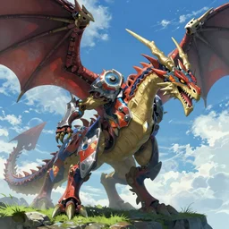 a breath of fire 4 artwork by Tomer Hanuka Rendering with an magical dragoon from capcom. full of details, by Makoto Shinkai and thomas kinkade, Matte painting, trending on artstation and unreal engine