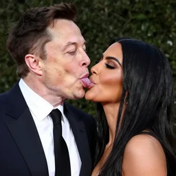 elon musk licking kim kardashian